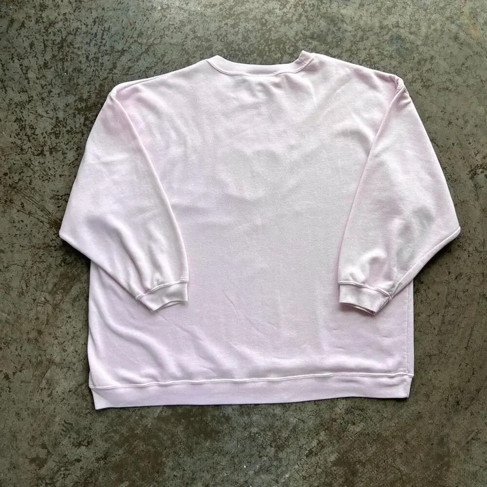 Vintage 90s Venezia Pink Embroidered Heart Sweatshirt Women's 26/28 Crewneck